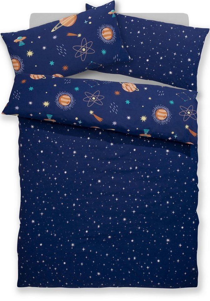 OTTO home Kinderbettwäsche CUDDLEE, Biber, 2 teilig, in vielen Designs: Dino,Einhorn,Weltraum,Baustelle,Herz,Trecker,Safari – Bild 5 von 5