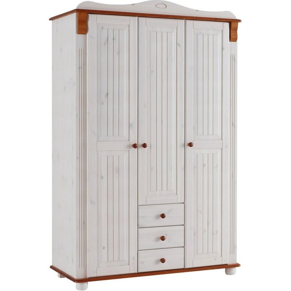 OTTO home Kleiderschrank Adele (Breite x Höhe x Tiefe ca: 130 cm x 191 cm x 53,5 cm) aus massiver Kiefer, Landhausstil