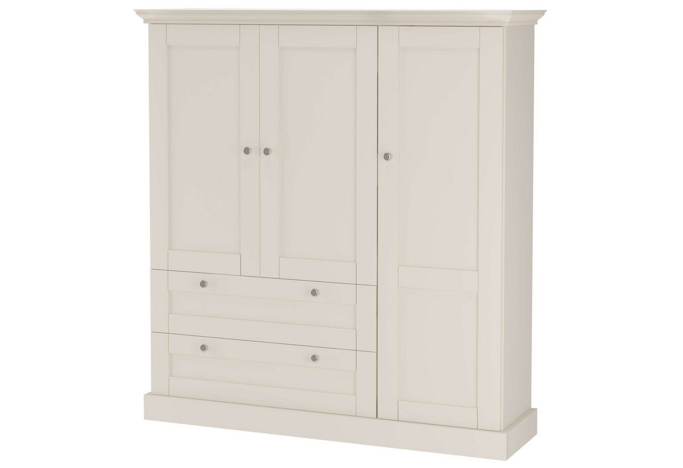 OTTO home Kleiderschrank Binz, Wäscheschrank, Mehrzweckschrank, skandinavischer Landhausstil (B/H/T ca. 122/130/35 cm) viele Stauraummöglichkeiten, Metallgriffe – Bild 2 von 5