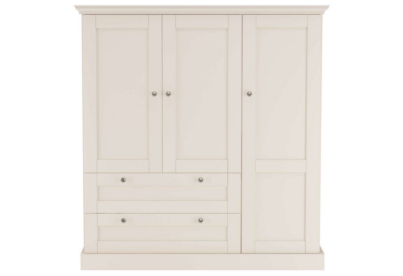 OTTO home Kleiderschrank Binz, Wäscheschrank, Mehrzweckschrank, skandinavischer Landhausstil (B/H/T ca. 122/130/35 cm) viele Stauraummöglichkeiten, Metallgriffe – Bild 3 von 5