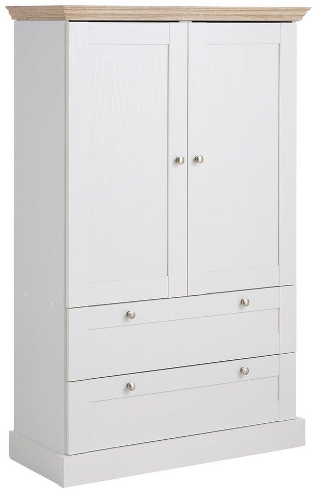 OTTO home Kleiderschrank Binz, Wäscheschrank, Mehrzweckschrank, skandinavischer Landhausstil (B/H/T ca. 84/130/35 cm) viele Stauraummöglichkeiten, Metallgriffe, – Bild 3 von 5