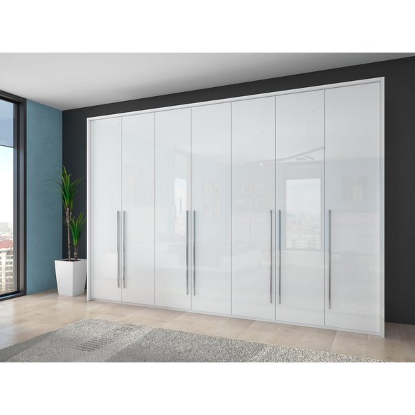 OTTO home Kleiderschrank Piano, inklusive Rahmen und Beleuchtung, soft-close-Funktion (viele Breiten zur Auswahl, 226cm hoch) beige oder weiß, UV lackiert, Hoch