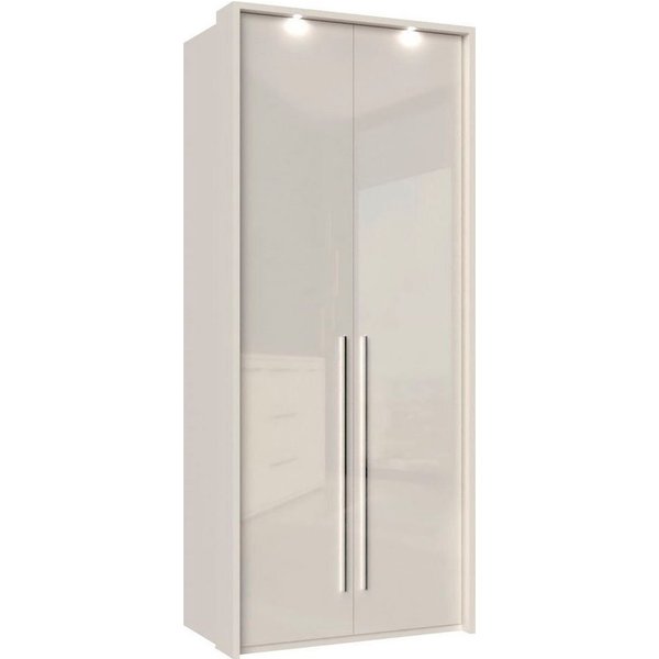 OTTO home Kleiderschrank Piano, inklusive Rahmen und Beleuchtung, soft-close-Funktion (viele Breiten zur Auswahl, 226cm hoch) beige oder weiß, UV lackiert, Hoch