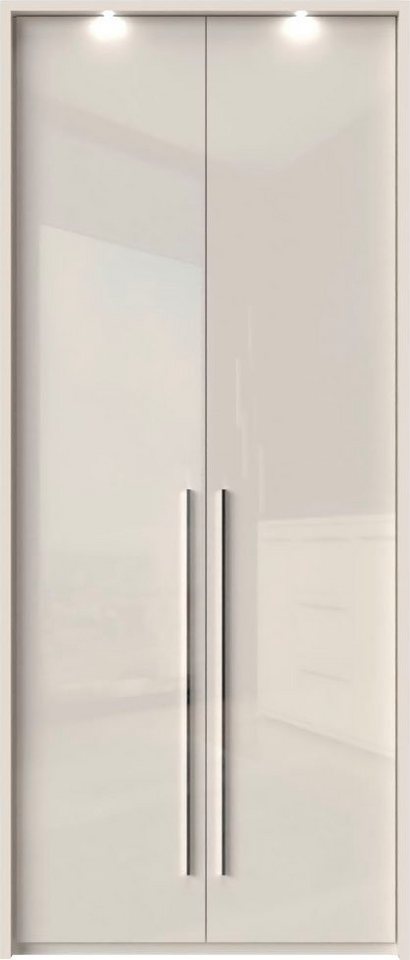 OTTO home Kleiderschrank Piano, inklusive Rahmen und Beleuchtung, soft-close-Funktion (viele Breiten zur Auswahl, 226cm hoch) beige oder weiß, UV lackiert, Hoch – Bild 2 von 5