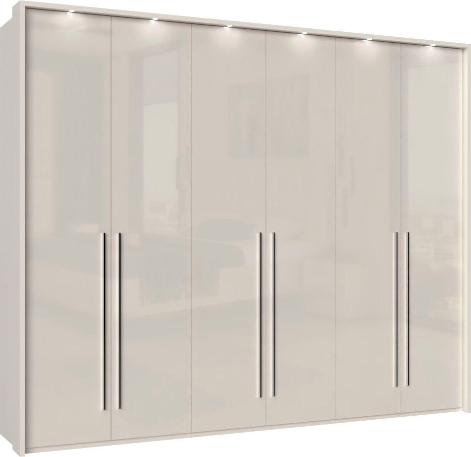 OTTO home Kleiderschrank Piano, inklusive Rahmen und Beleuchtung, soft-close-Funktion (viele Breiten zur Auswahl, 226cm hoch) beige oder weiß, UV lackiert, Hoch – Bild 2 von 5