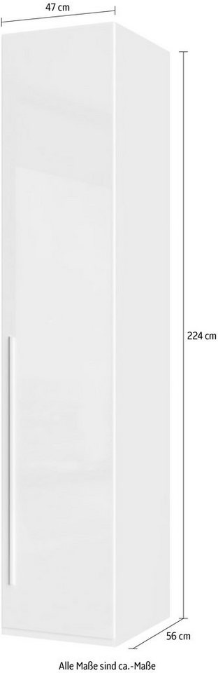 OTTO home Kleiderschrank Piano, UV lackiert, hochglänzend in beige oder weiß, FSC-zertifiziert (Made in Europe) in vielen Breiten, Höhe 224cm, mit Soft-Close Fu – Bild 4 von 5