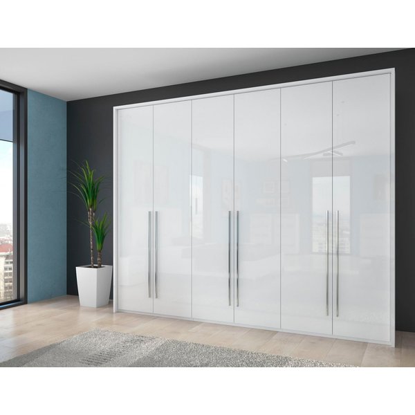 OTTO home Kleiderschrank Piano, inklusive Rahmen und Beleuchtung, soft-close-Funktion (viele Breiten zur Auswahl, 226cm hoch) beige oder weiß, UV lackiert, Hoch