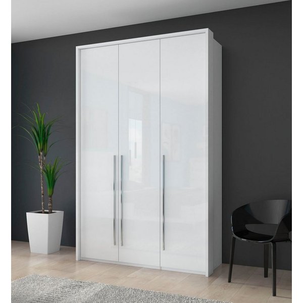 OTTO home Kleiderschrank Piano, inklusive Rahmen und Beleuchtung, soft-close-Funktion (viele Breiten zur Auswahl, 226cm hoch) beige oder weiß, UV lackiert, Hoch