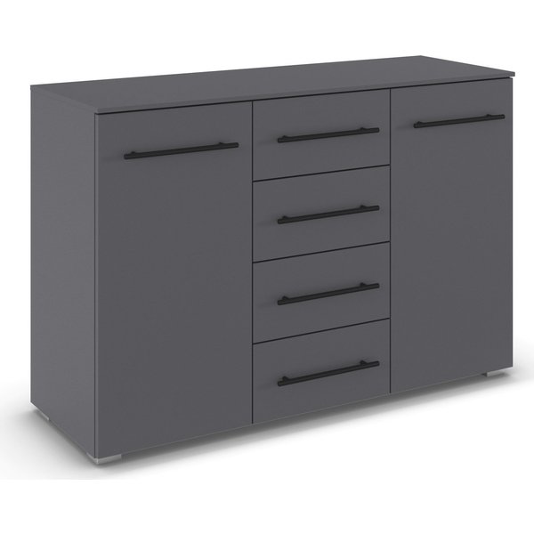 OTTO home Kombikommode Highboard Sideboard Schubladenkommode Kommode Schlafzimmer AVOLA (Breite 120 cm inkl. SOFT-CLOSE-FUNKTION mit Dekorfront), vier große Sch