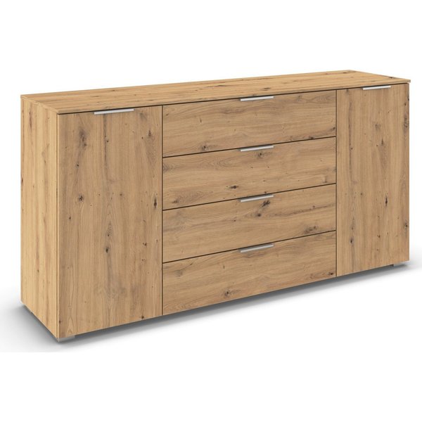 OTTO home Kombikommode Kommode Sideboard Schubladenkommode Schlafzimmerkommode ASTANA (Breite 160 cm / Höhe 81 cm, mit 4 Einlegeböden), 2-türig, 4 geräumige Sch