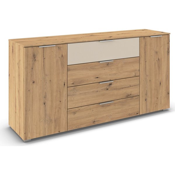 OTTO home Kombikommode Kommode Sideboard Schubladenkommode Schlafzimmerkommode ASTANA (Breite 160 cm / Höhe 81 cm, mit 4 Einlegeböden), 2-türig, 4 geräumige Sch