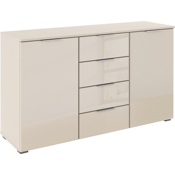 OTTO home Kombikommode Sideboard Kombikommode Schubladenkommode AGORDO mit Glasfront (in zwei Griff-Farben, Breite 120 cm), vier große Schubladen, mit insgesamt