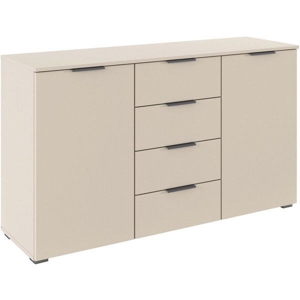 OTTO home Kombikommode Sideboard Schubladenkommode AGORDO mit Dekor- oder Hochglanzfront (in zwei Griff-Farben, Breite 120 cm), vier große Schubladen, mit insge