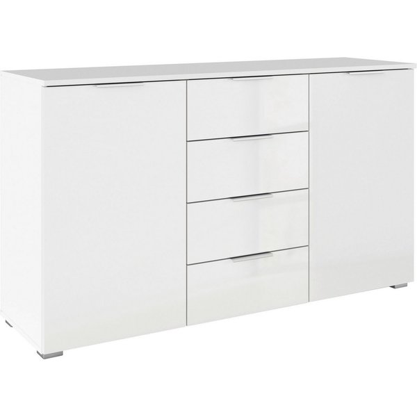 OTTO home Kombikommode Sideboard Schubladenkommode AGORDO mit Dekor- oder Hochglanzfront (in zwei Griff-Farben, Breite 120 cm), vier große Schubladen, mit insge