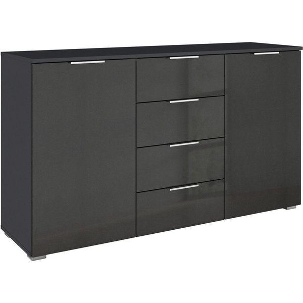 OTTO home Kombikommode Sideboard Schubladenkommode AGORDO mit Dekor- oder Hochglanzfront (in zwei Griff-Farben, Breite 120 cm), vier große Schubladen, mit insge