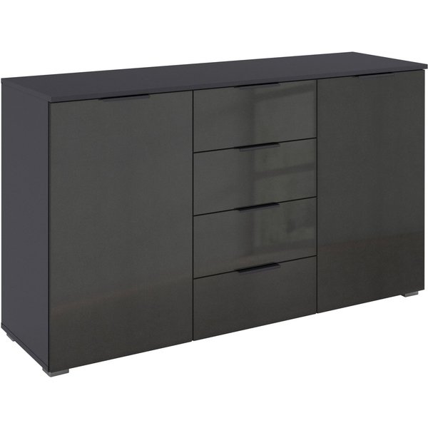 OTTO home Kombikommode Sideboard Schubladenkommode AGORDO mit Dekor- oder Hochglanzfront (in zwei Griff-Farben, Breite 120 cm), vier große Schubladen, mit insge