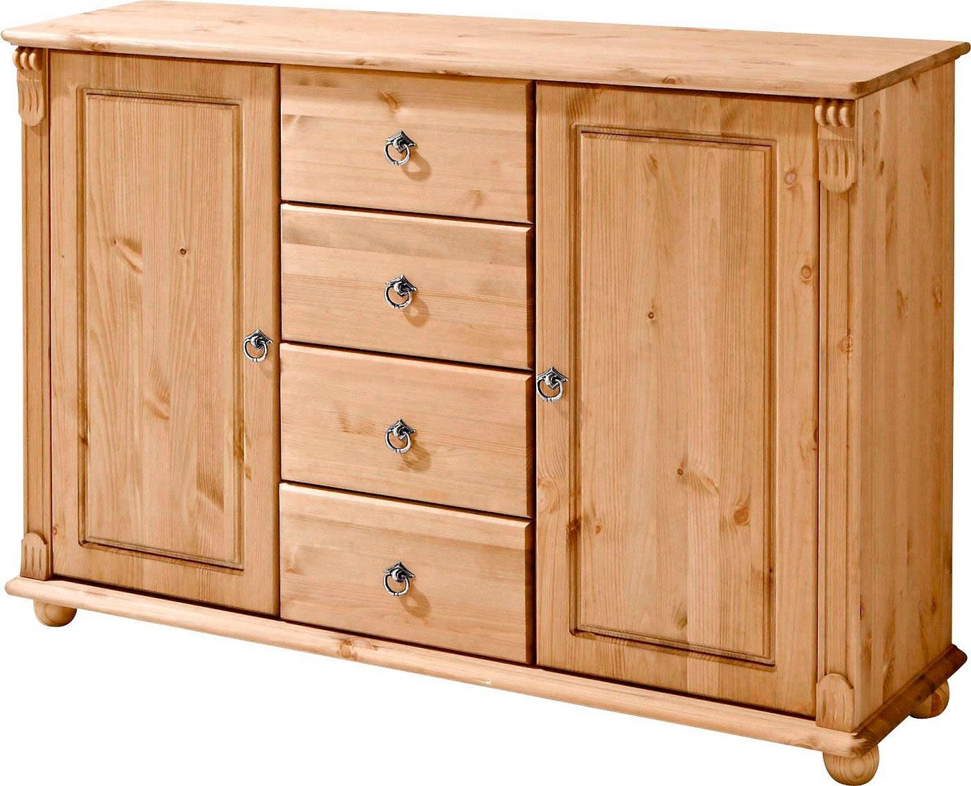 OTTO home Kombikommode Tessin, Buffetunterschrank, klassischer Landhausstil, aus massiver, FSC®-zertifizierter Kiefer, 128cm breit – Bild 2 von 5