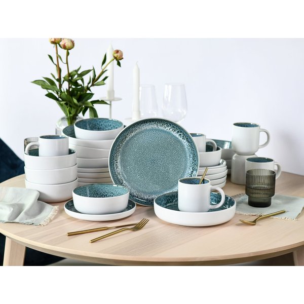 OTTO home Kombiservice Geschirr-Set, Service NOVALEE aus Steinzeug, 30 Teile für 6 Personen (30-tlg), 6 Personen, Steinzeug, hohe Haltbarkeit, spülmaschinen- & 