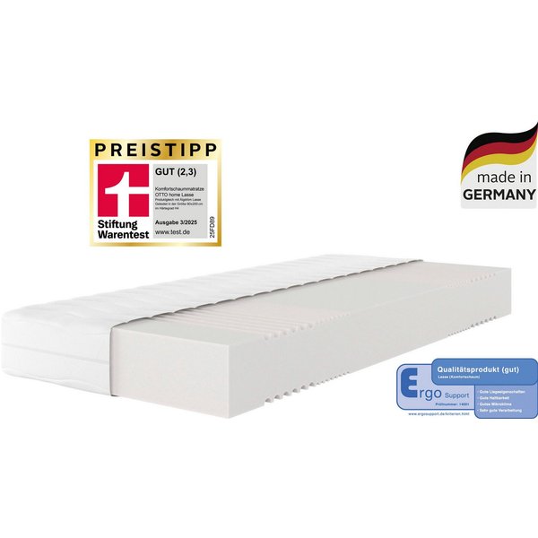 Komfortschaummatratze Lasse, Matratze 90x200 cm, 140x200 cm & weitere Größen, in H2-H4, OTTO home, 22 cm hoch