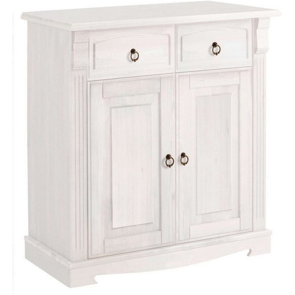 OTTO home Kommode Anna, Sideboard, Anrichte, Stauraumschrank (B/T/H: 94/40/88 cm), aus massiver Kiefer, Breite 94 cm, mit Kassettenoptik, FSC®