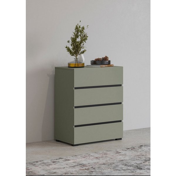 OTTO home Kommode Cross,Breite 60 cm, moderne grifflose Sideboard,4 Schubkästen, Schubladenschrank mit viel Stauraum, Flur Highboard