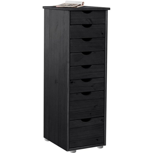 OTTO home Kommode Gava, massives Kiefernholz, mit vielen Stauraummöglichkeiten, Breite 34 cm
