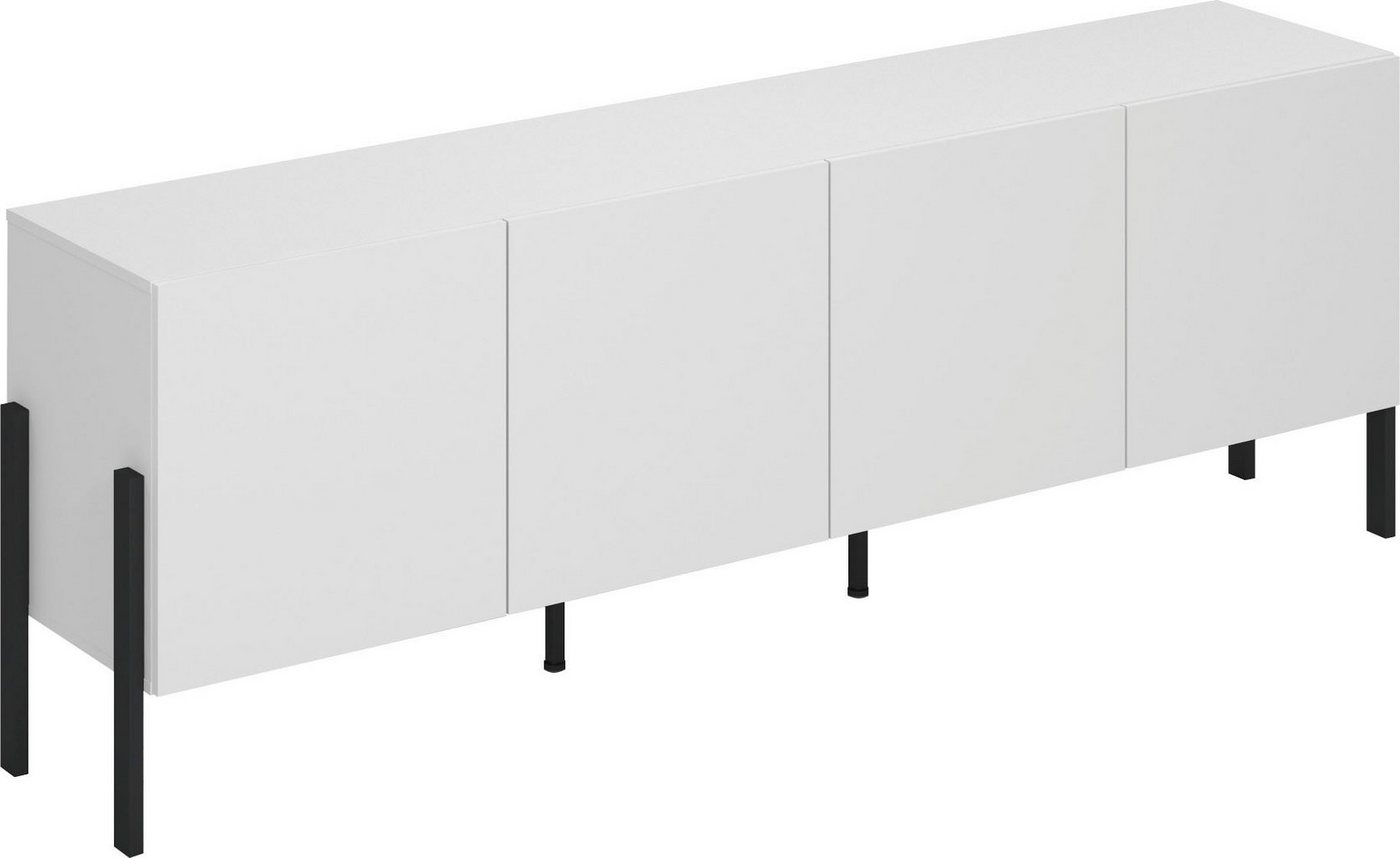 OTTO home Kommode Jukon,Breite 200 cm, moderne grifflose Kommode,4 Türen, Sideboard, Anrichte viel Stauraum, push-to-open-Funktion – Bild 2 von 5