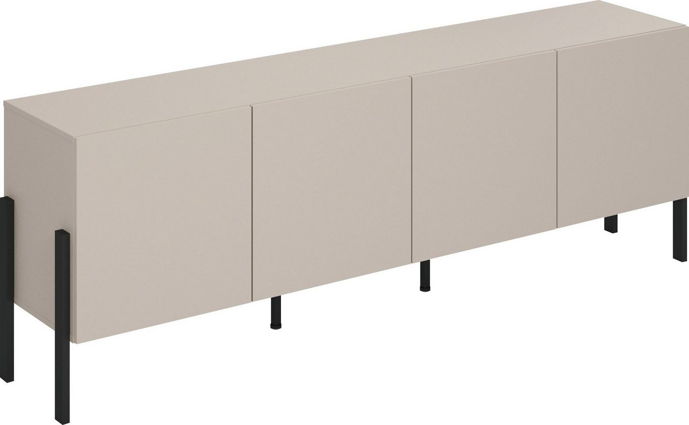 OTTO home Kommode Jukon,Breite 200 cm, moderne grifflose Kommode,4 Türen, Sideboard, Anrichte viel Stauraum, push-to-open-Funktion – Bild 2 von 5