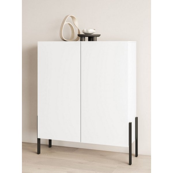 OTTO home Kommode Jukon, Breite 110 cm, moderne grifflose Hochschrank, 2Türen, Highboard mit viel Stauraum, push-to-open-Funktion
