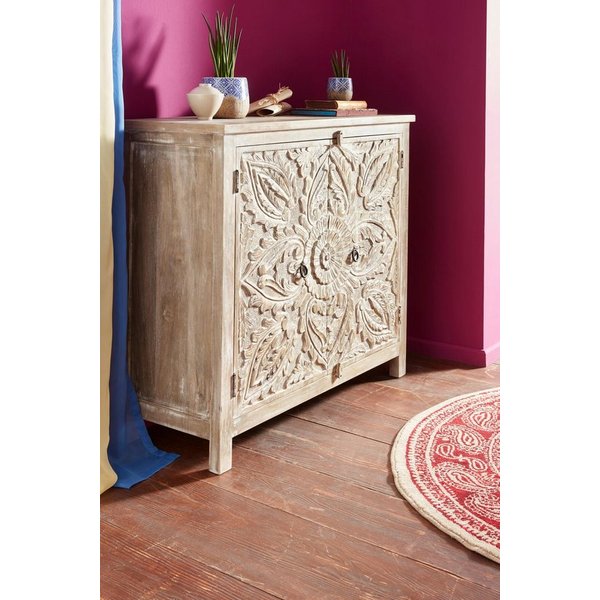 OTTO home Kommode Malati Highboard mit 2 Türen, 2 Fächer und dekorativer Fräsung, Breite 107 cm
