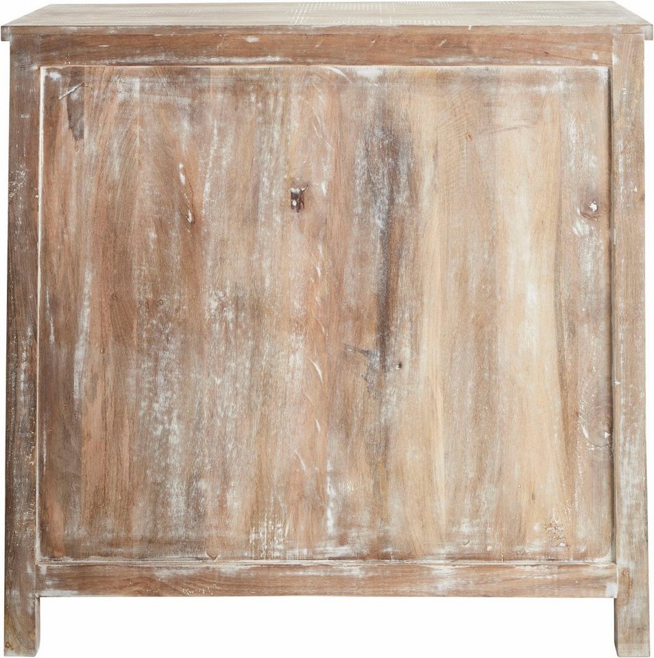 OTTO home Kommode Malati Highboard mit 2 Türen, 2 Fächer und dekorativer Fräsung, Handgefertigt mit dekorativen Fräsungen, mit Metallgriffen – Bild 5 von 5