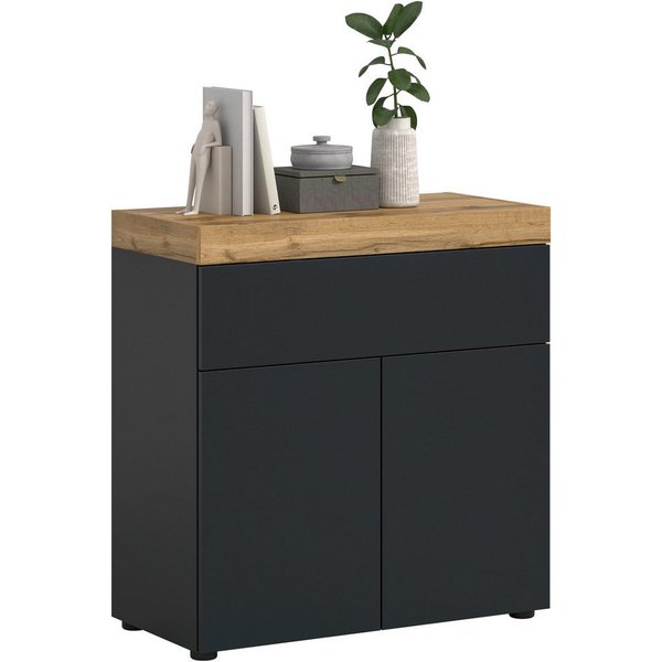 OTTO home Kommode MAMBO, TOPSELLER!, Breite 77cm, 2 Türen, 1 Einlegeboden, 1 Schubkasten (1 St., 2-farbige Ausführung, in verschiedenen modernen Trendfarben erh