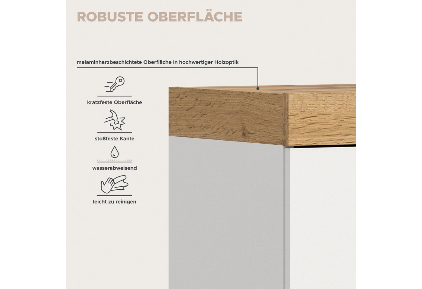 OTTO home Kommode MAMBO II, Breite 77 cm, 2 Türen, 2 Einlegeböden (1 St., 2-farbige Ausführung, in verschiedenen modernen Trendfarben erhältlich), Kommode, Anri – Bild 5 von 5