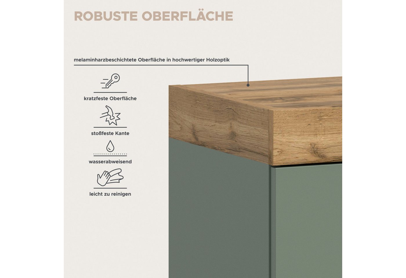 OTTO home Kommode MAMBO II, Breite 77 cm, 2 Türen, 2 Einlegeböden (1 St., 2-farbige Ausführung, in verschiedenen modernen Trendfarben erhältlich), Kommode, Anri – Bild 3 von 5