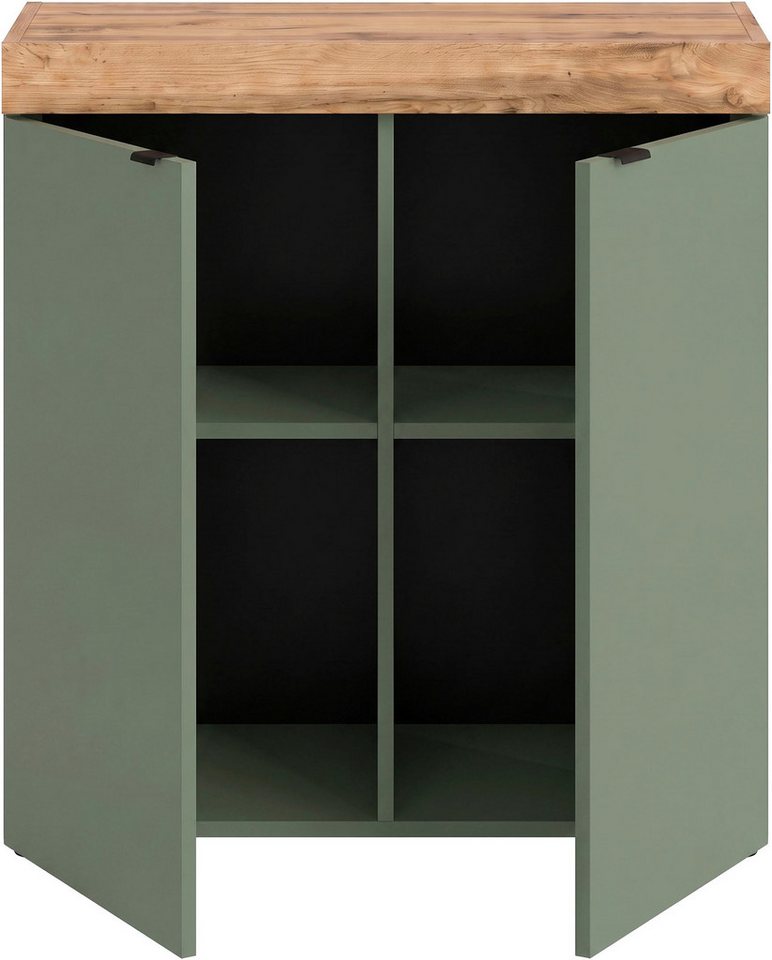 OTTO home Kommode MAMBO II, Breite 77 cm, 2 Türen, 2 Einlegeböden (1 St., 2-farbige Ausführung, in verschiedenen modernen Trendfarben erhältlich), Kommode, Anri – Bild 5 von 5
