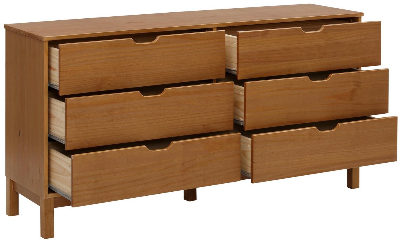 OTTO home Kommode Post, massives Kiefernholz, mit vielen Stauraummöglichkeiten, Breite 150 cm – Bild 4 von 5