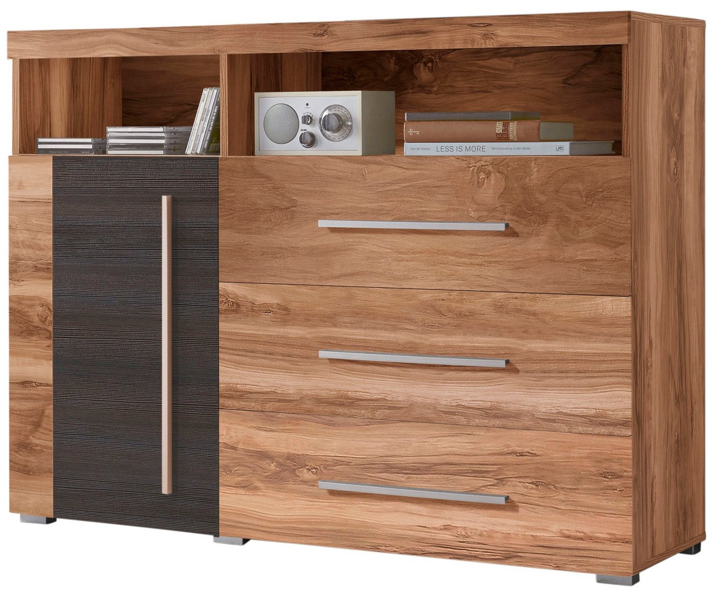OTTO home Kommode Roger,Breite 120cm, moderne Anrichte mit 3 Schubladen, Kommode mit viel Stauraum, Masse 120x92x38,5 (B/H/T) – Bild 2 von 5