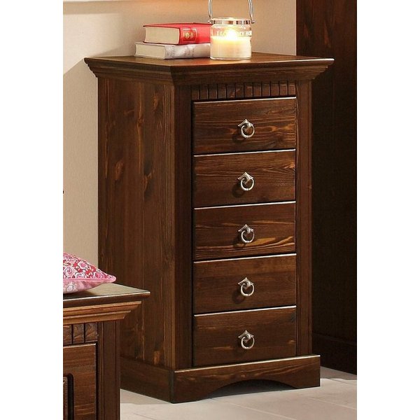 OTTO home Kommode Rustic, Schubkastenkommode, mit 5 Schubladen (Made in Europe), Breite 48cm, aus massiver Kiefer, 5 Schubladen, FSC®-zertifiziert