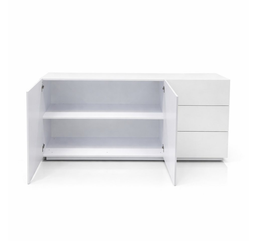 OTTO home Kommode San Remo, Kombikommode, Sideboard, mit viel Stauraum, Hochglanz, Moderne Kommode, UV-lackiert, grifflos, push-to-open-Funktion, B=180cm – Bild 5 von 5