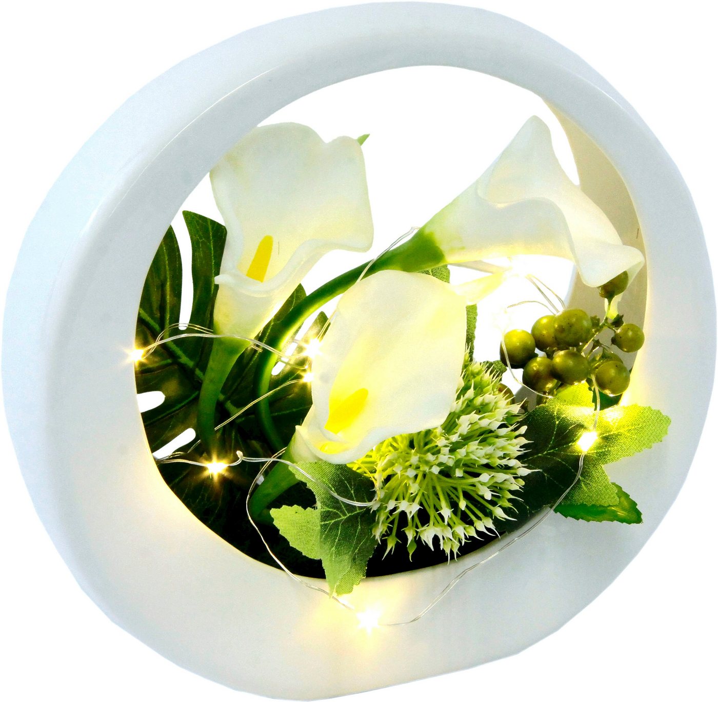 Kunstblume Calla, OTTO home, Höhe 20 cm, im Keramiktopf, mit LED-Beleuchtung – Bild 2 von 3