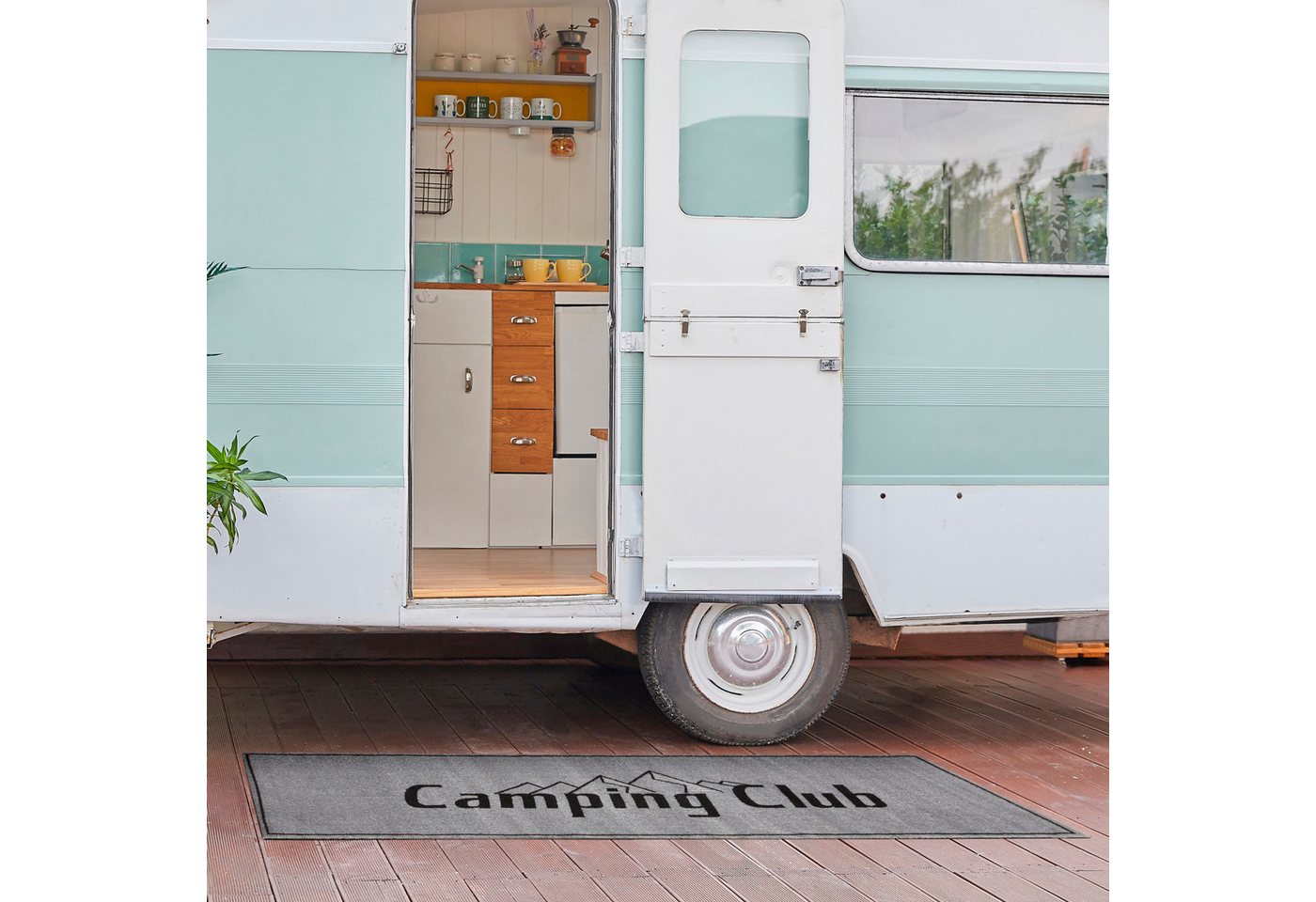 OTTO home Läufer Camping, rechteckig, Höhe: 8,5 mm, Mit Schriftzug, für Camper & Wohnwagen, In- und Outdoor geeignet – Bild 2 von 5