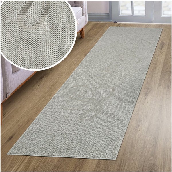 OTTO home Läufer Lieblingsplatz, mit Schriftzug, In- und Outdoor geeignet, rechteckig, Höhe: 5 mm, Wetterfest, UV-beständig, Küchenläufer, Camping, Balkon