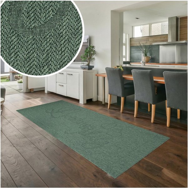 OTTO home Läufer Lieblingsplatz, mit Schriftzug, In- und Outdoor geeignet, rechteckig, Höhe: 5 mm, Wetterfest, UV-beständig, Küchenläufer, Camping, Balkon