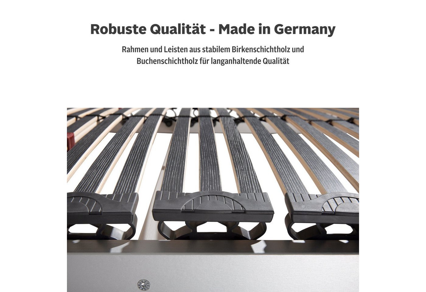 Lattenrost Imke, 90x200, 140x200 cm und weiteren Größen, OTTO home, Kopfteil nicht verstellbar, Fußteil nicht verstellbar, Lattenrost für alle Matratzen, langle – Bild 2 von 5