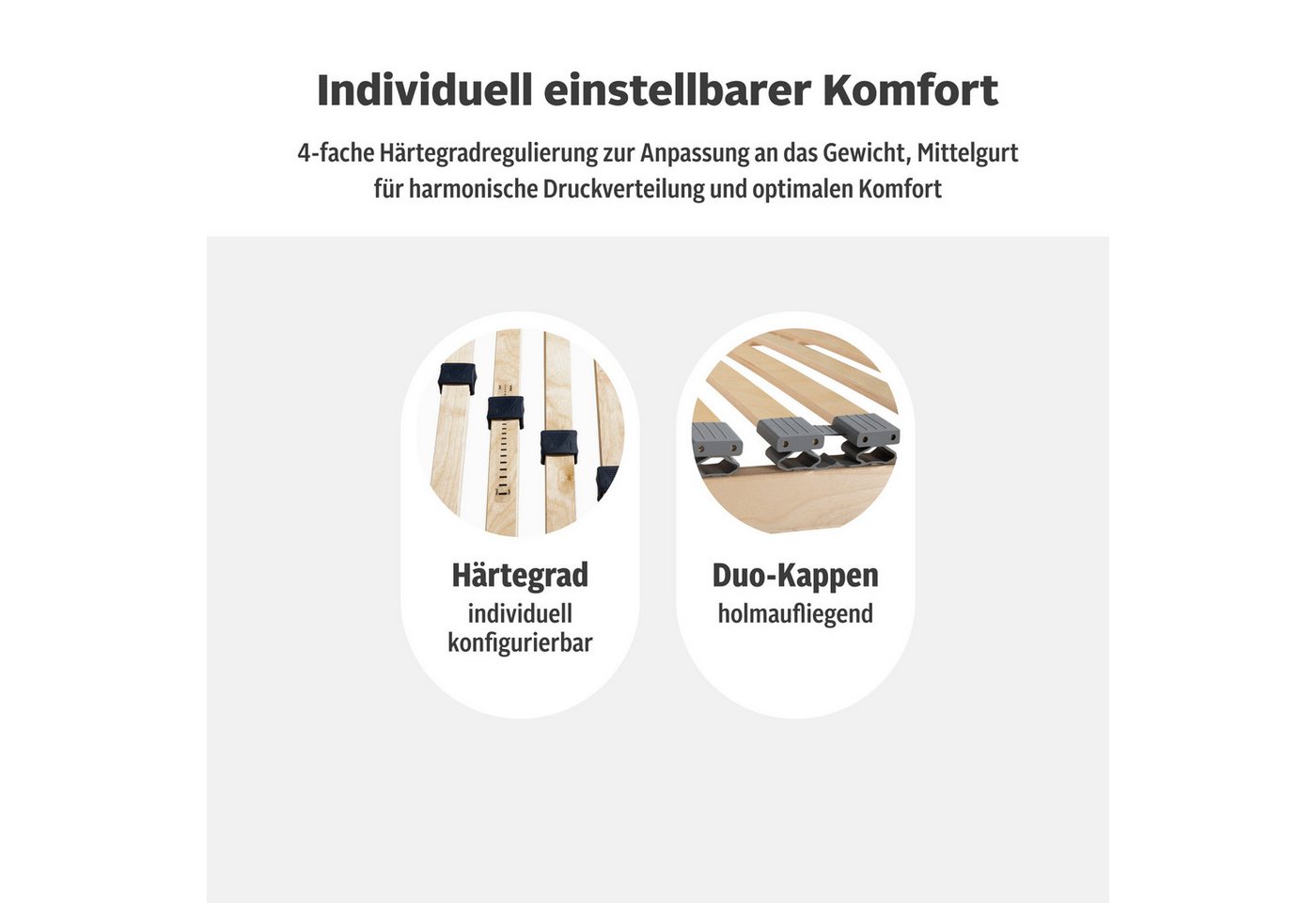 Lattenrost Randsfjord, 90x200, 140x200 cm und weiteren Größen, OTTO home, Kopfteil manuell verstellbar, Fußteil nicht verstellbar, Lattenrost für alle Matratzen – Bild 4 von 5