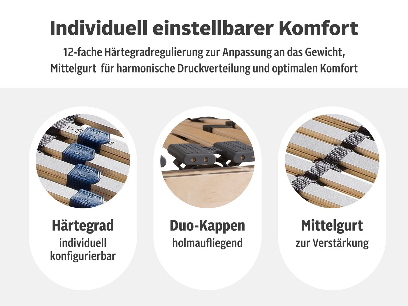 Lattenrost Tronfjell, 90x200, 140x200 cm und weiteren Größen, OTTO home, Kopfteil nicht verstellbar, Fußteil nicht verstellbar, Lattenrost für alle Matratzen, l – Bild 4 von 5