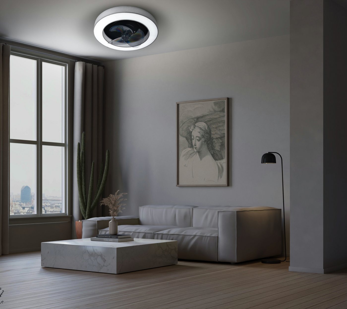 OTTO home LED Deckenleuchte Deckenventilator Vittor, CCT - über Fernbedienung, Dimmfunktion, Memoryfunktion, Nachtlichtfunktion, Ventilatorfunktion, mehrere Hel – Bild 2 von 5