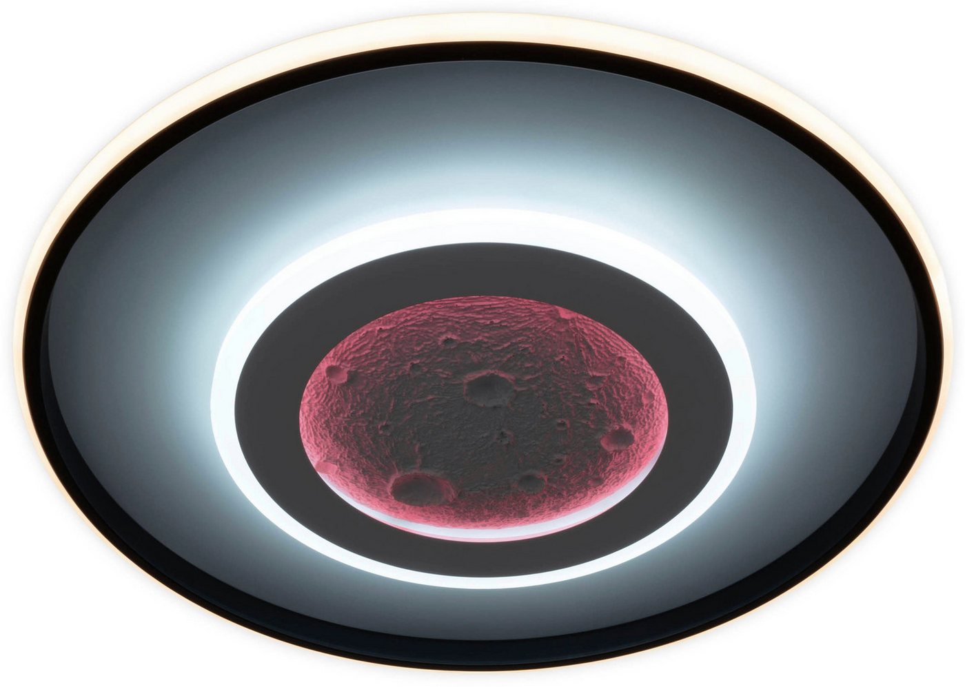OTTO home LED Deckenleuchte Kessara, CCT - über Fernbedienung, Dimmfunktion, Memoryfunktion, Nachtlichtfunktion, RGB, dimmbar über Fernbedienung, LED fest integ – Bild 3 von 5