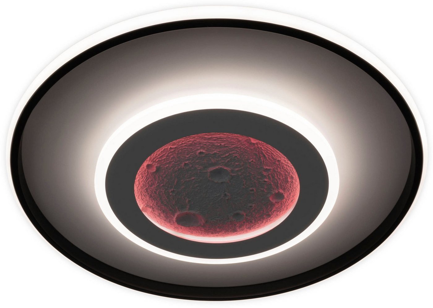 OTTO home LED Deckenleuchte Kessara, CCT - über Fernbedienung, Dimmfunktion, Memoryfunktion, Nachtlichtfunktion, RGB, dimmbar über Fernbedienung, LED fest integ – Bild 4 von 5