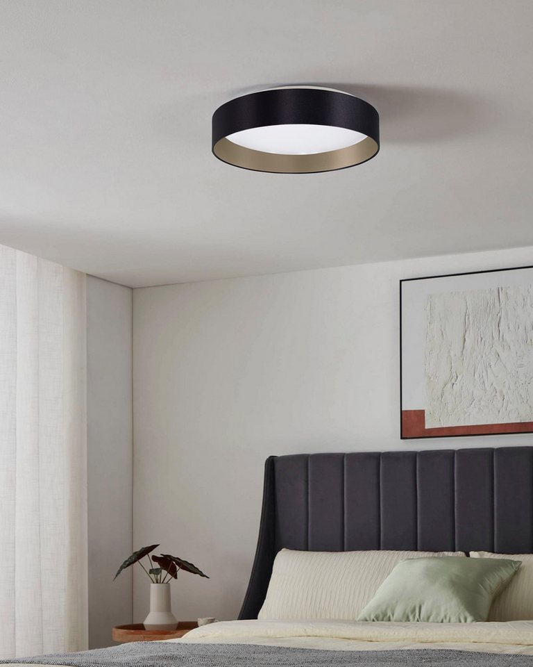 OTTO home LED Deckenleuchte Merryn, CCT - über Fernbedienung, LED fest integriert, Neutralweiß, Warmweiß, Deckenlampe Ø38 x H9 cm mit Textil-/Stoffschirm, CCT,  – Bild 2 von 5